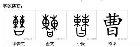 曹的甲骨文怎么写