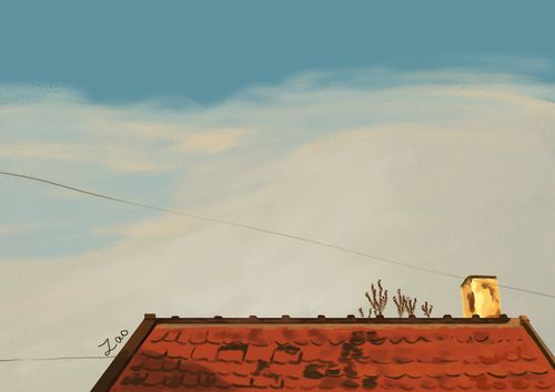 屋顶|插画|创作习作|糟糟zao呀 - 原创作品 - 站酷 (zcool)