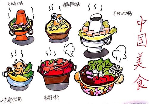 前海小学六年级《我们一起画美食》美术作品展 写美篇 火锅是中国美食