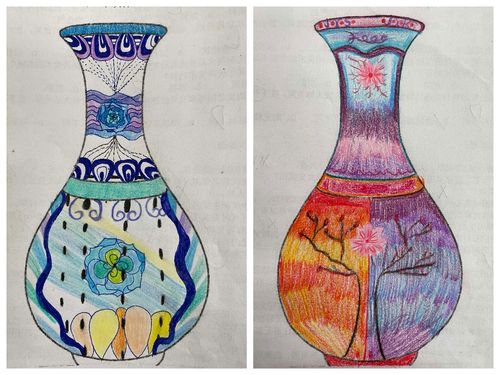 千峰翠色《百瓶图》——育才中学2018级花瓶纹样作品展