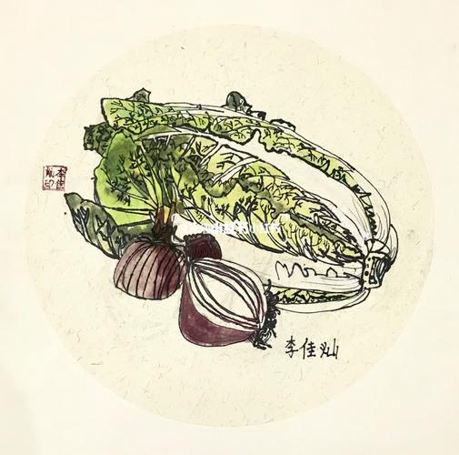 少儿美术|6-7岁线描写生蔬菜类_美术_小朋友_少儿美术