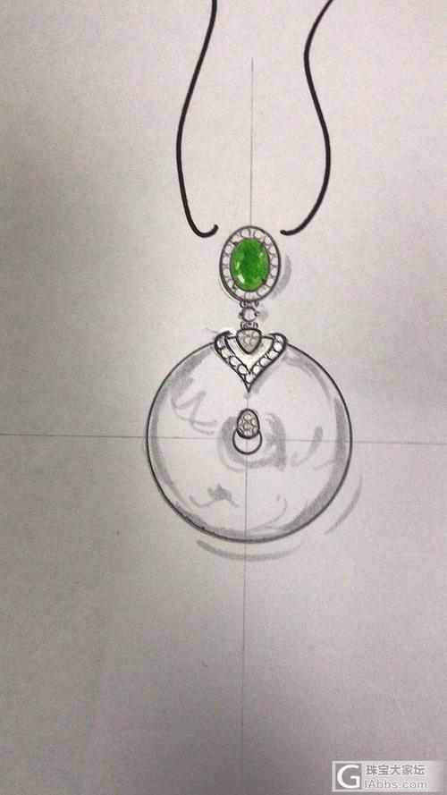 翡翠平安扣吊坠设计图