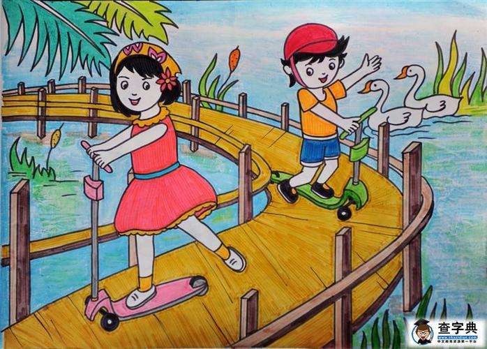 关于暑假儿童画-孩子的暑假生活