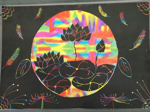 鄠邑区甘亭中心学校刮画校外兴趣班活动剪影