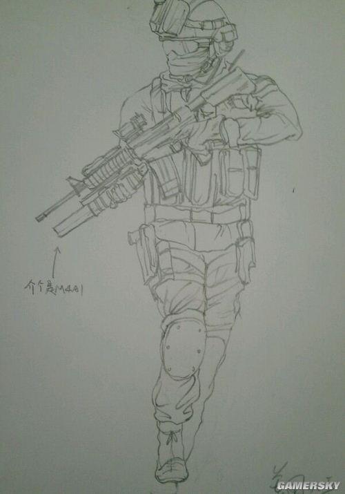 使命召唤简笔画
