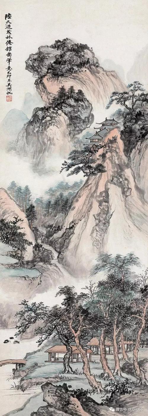 历代山水画经典题画诗雄图书法至高追求