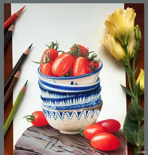彩铅,彩铅静物,彩铅画,写实彩铅,彩铅这样画,对细节的塑造能力大有