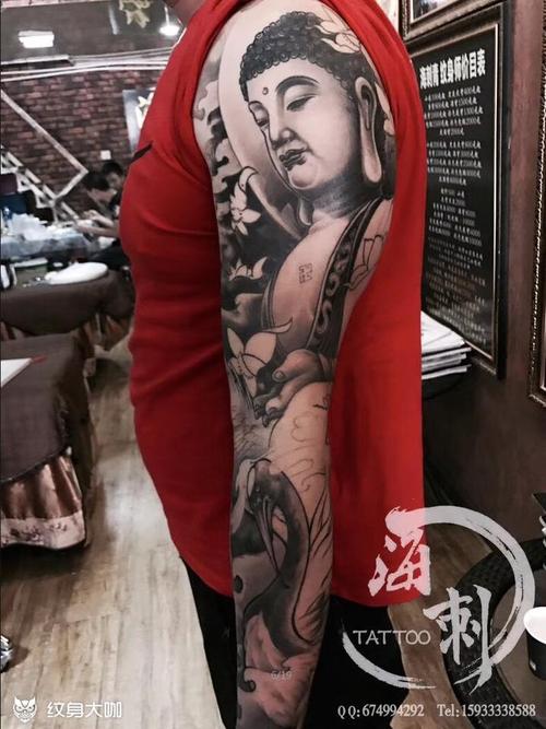 花臂_纹身图案手稿图片_王海的纹身作品集