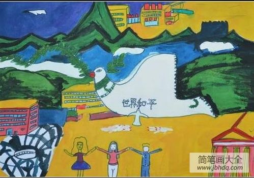 11事件14周年儿童画-和平地球