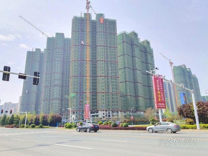 随州御景天城4月工程进度播报:19-23#楼内部结构施工中