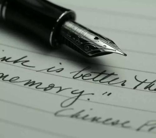 英语 古典钢笔纸品黑白壁纸