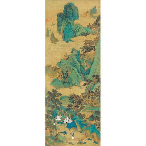 姿翰 装饰画 明代 仇英 桃源仙境图 绢本 学画临摹佳品礼品装修代表作