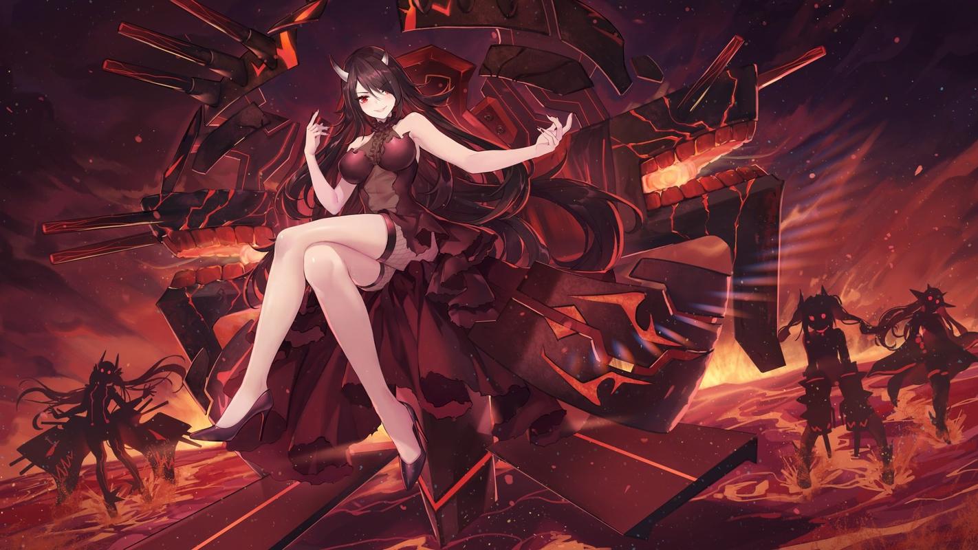 大胸少女性感动漫美女插画内衣二次元桌面壁纸