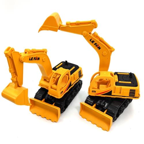 耐摔工程车挖掘机模型儿童节智扣男孩玩具仿真惯性挖土机挖掘机小汽车