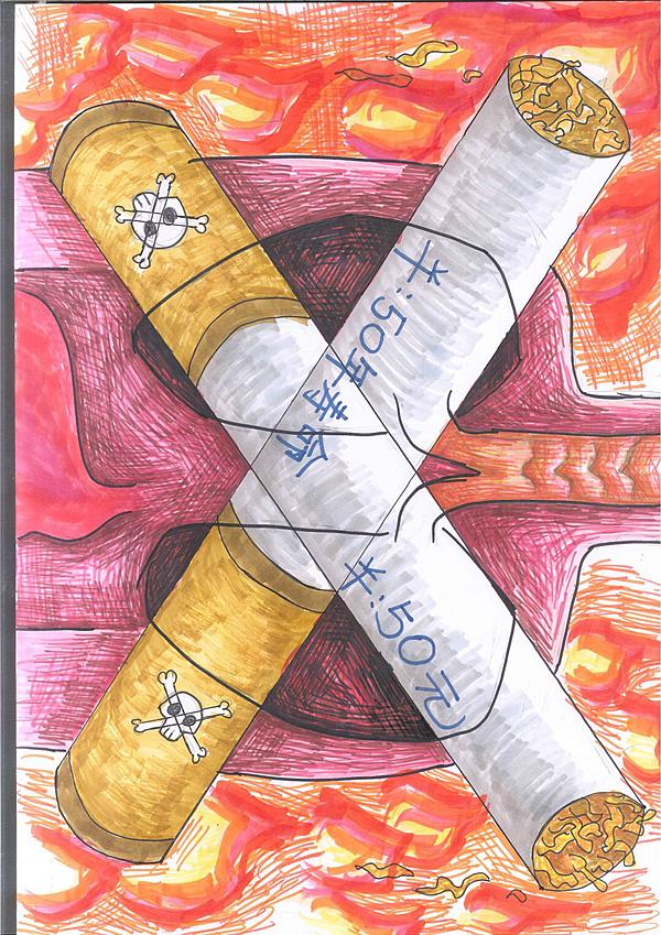 世界无烟日龙岗中小学生用绘画作品告诉你关于吸烟这些事