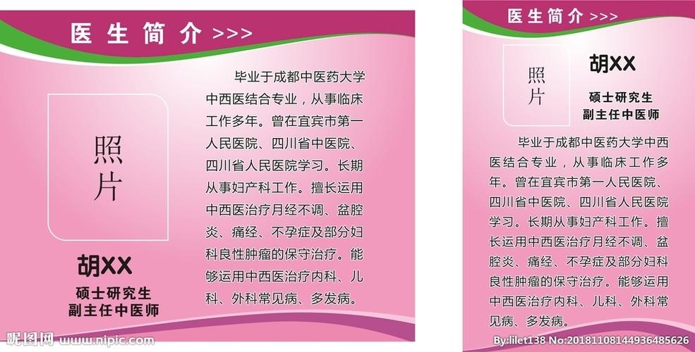 医生简介 展架 清新 人物简介设计图__海报设计_广告设计_设计图库_昵