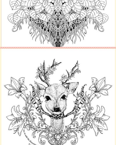 绘画本儿童秘密花园魔法森林奇幻梦境黑白线描稿减压涂色书_7折现价19