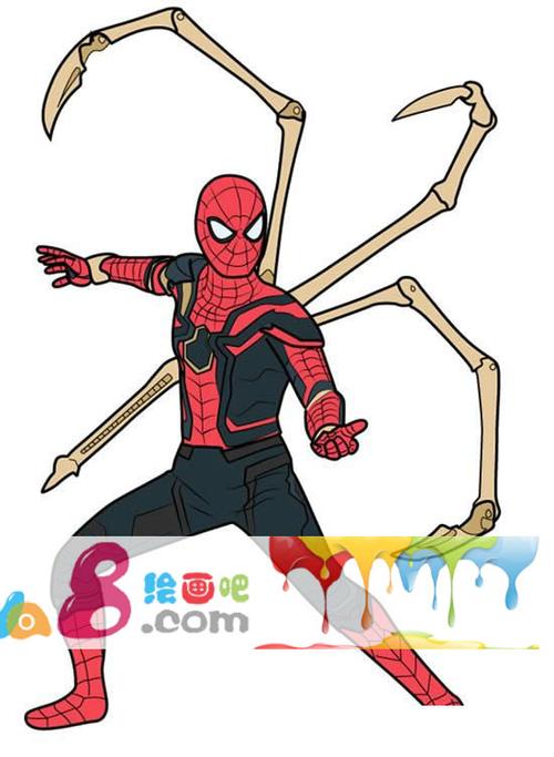 超帅蜘蛛侠简笔画步骤画法图片大全怎么画简笔画教程