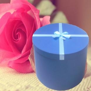 厂家直销圆形蝴蝶结蓝色可爱超大礼物盒蛋糕盒礼品盒大中小可定做
