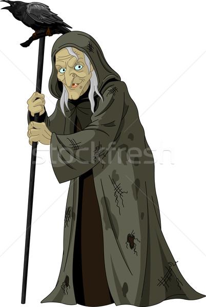 商业照片: 巫婆 · 乌鸦 ·夜· 黑色 ·女· 节日