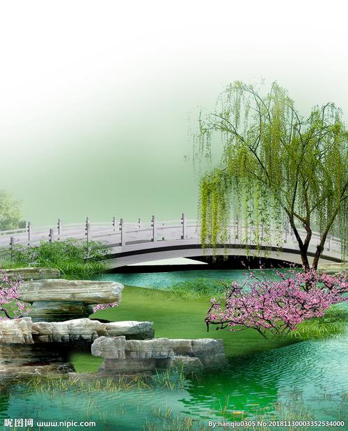 小桥流水 山水图片