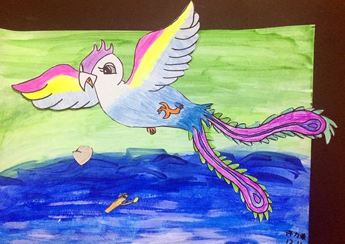 精卫填海,学习精卫鸟锲而不舍的精神.