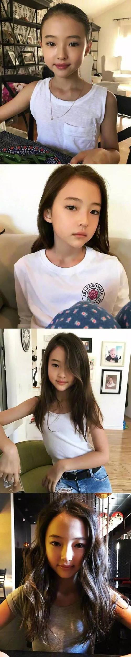 德韩混血萝莉ella g,从小就是美人胚子啊