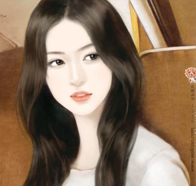 现代唯美手绘美女