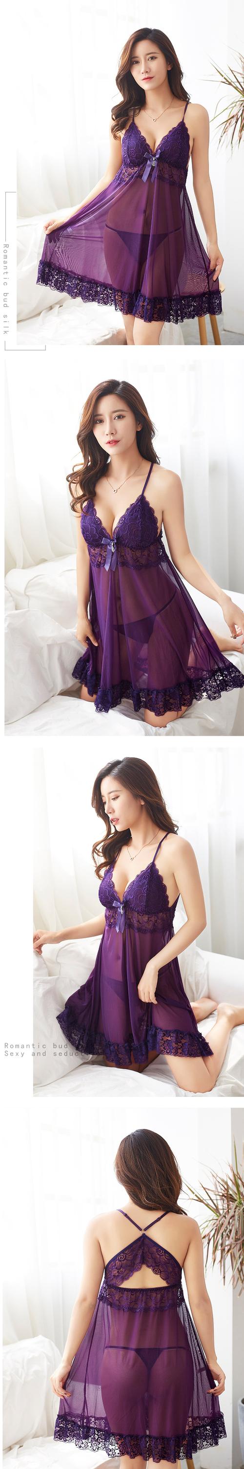 情趣内衣欧美lingerie2019性感蕾丝吊带睡衣情趣内衣大码透明睡衣