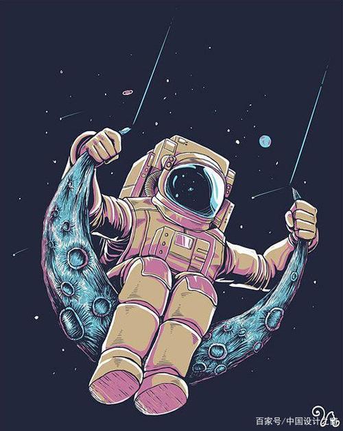 艺术家笔下超有想象力的宇航员插画