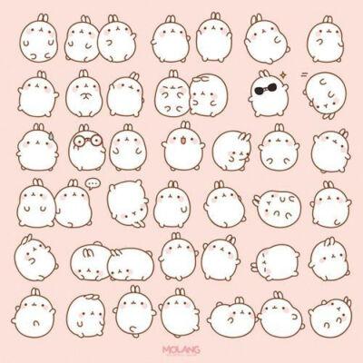 手帐简笔画萌萌的小兔子