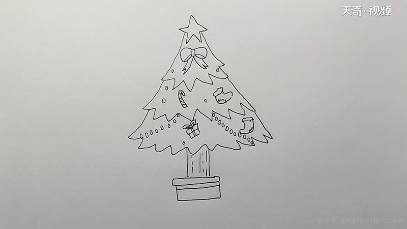 圣诞树简笔画怎么画圣诞树简笔画步骤