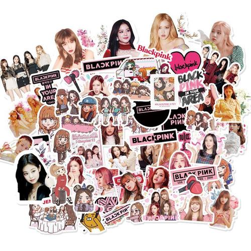 blackpink手绘,blackpink四人神仙壁纸 blackpink创意真人款大头贴卡通65枚手绘贴纸diy手账