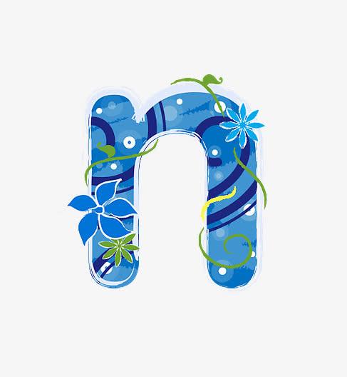 关键词 : 蓝色花纹字母数字,创意数字,小清新