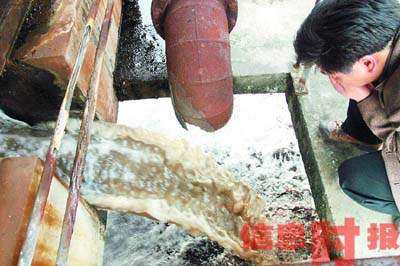 广州某肉联厂用猪屎水来冲洗鲜猪肉附图