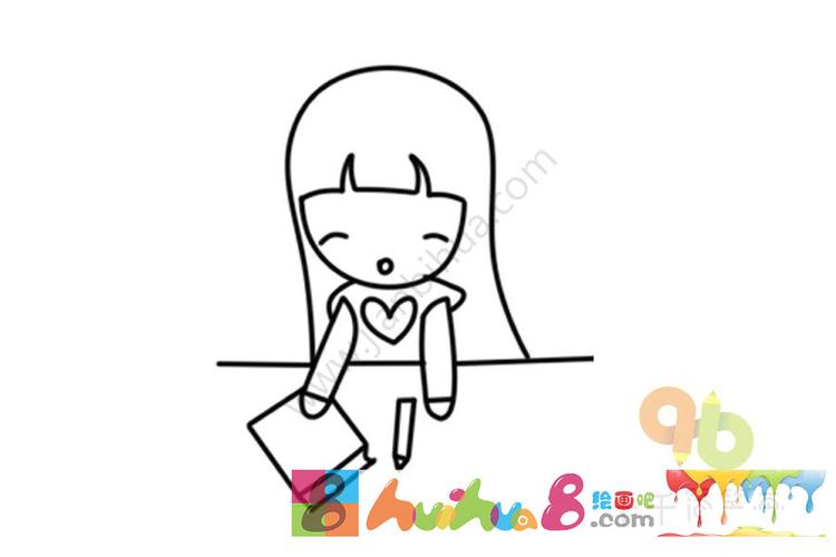 简单的小女孩画法 你get到了吗怎么画简笔画教程_绘画吧-画画