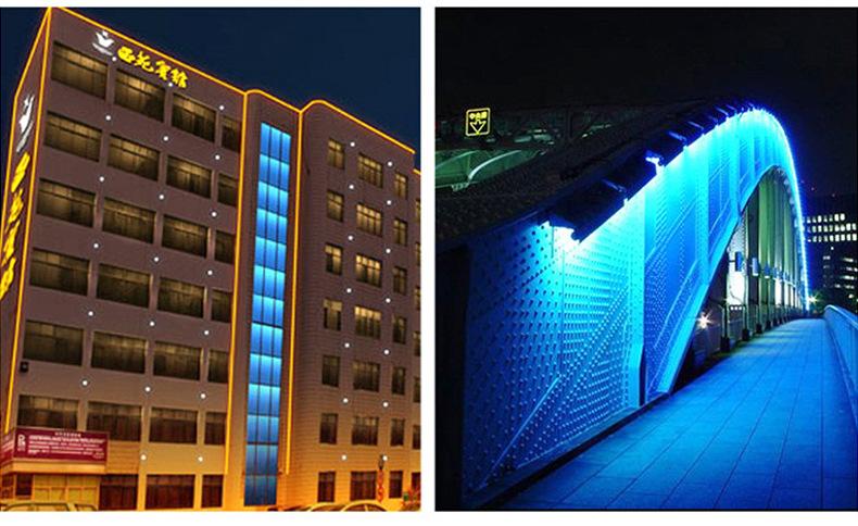 led十字点光源 圆形七彩变色外墙亮化夜景灯3w 7w点光mdmwskook3