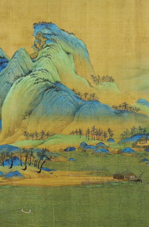 北京故宫博物院藏王希孟的传世名作《千里江山图》