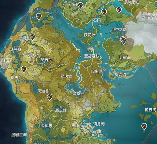 原神璃月地灵龛位置一览