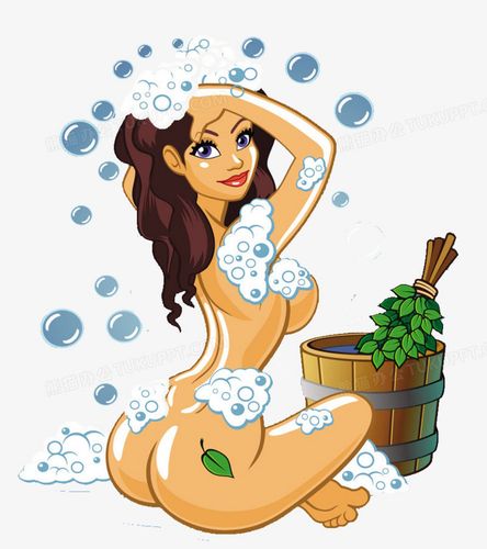 正在洗澡的性感美女