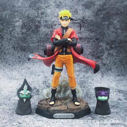火影忍者 gk 鸣人 仙人模式 漩涡鸣人蛤蟆雕像盒装手办公仔模型
