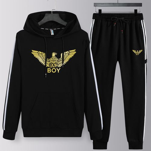 烫金连帽卫衣套装21春夏秋boy男士老鹰休闲健身运动服