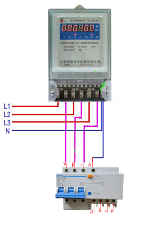 三相四线的漏电断路器该怎么接?