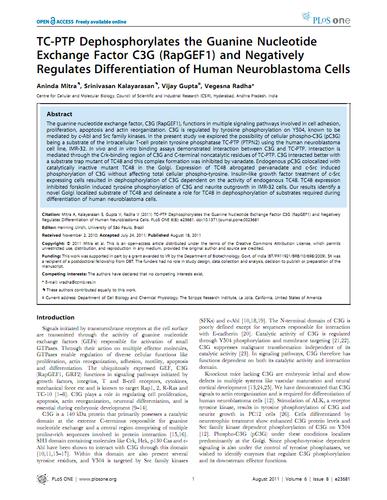 tc-ptp dephosphorylates the guanine nucleotide exchange factor c