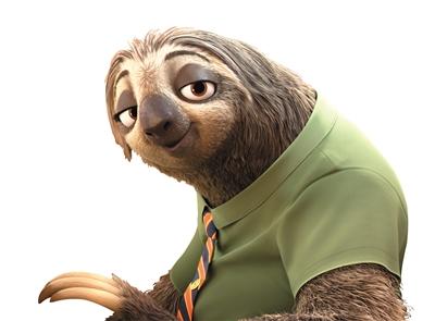 片中树懒"闪电"听到笑话后,延续长达10秒的笑脸,被网友戏称为"谜之