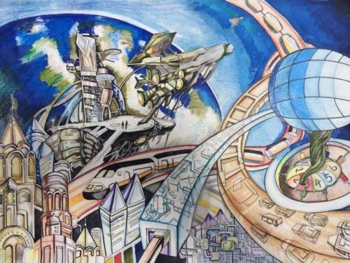 少年科技科幻画手抄报 科幻画手抄报