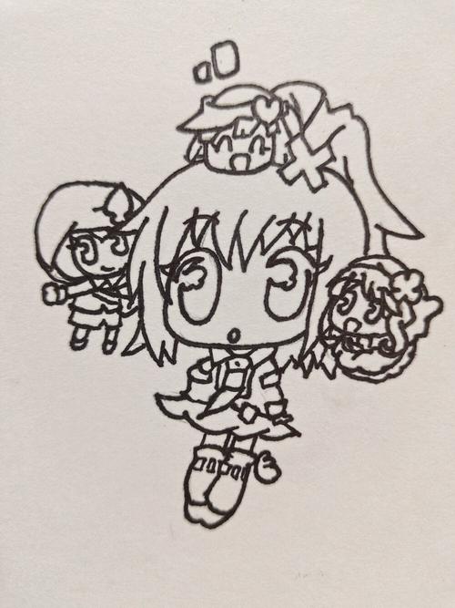 守护甜心简笔画教程_简笔画_甜心_简笔画教程_文化