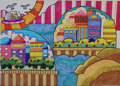 我校在"2020年西安高新区青少年科技创新大赛—少年儿童科学幻想绘画"