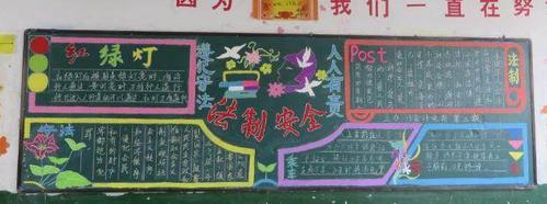 六年级法制教育的黑板报图片