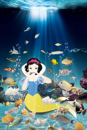 吹海螺的海的女儿美人鱼